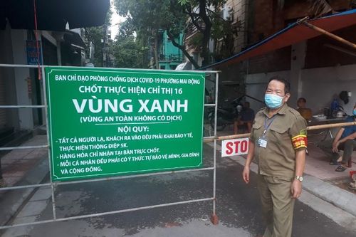 Những 'vùng xanh' chống lây nhiễm Covid-19 đầu tiên tại quận Hoàng Mai