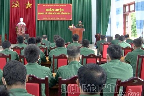 Huyện Mường Chà tổ chức huấn luyện dự bị động viên năm 2021
