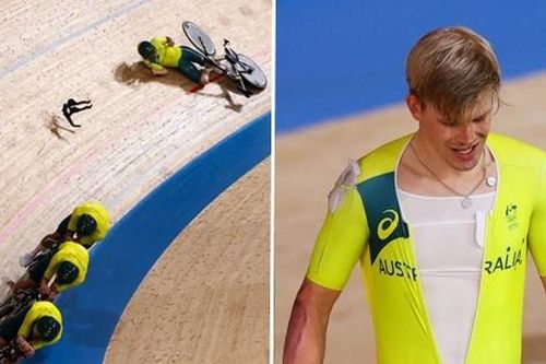 Cú ngã quá nguy hiểm của VĐV ở Olympic Tokyo khi đang đua xe đạp thì gãy ghi-đông xe