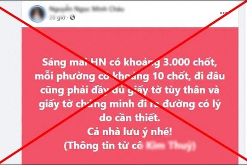 Xử lý nghiêm với thông tin sai sự thật