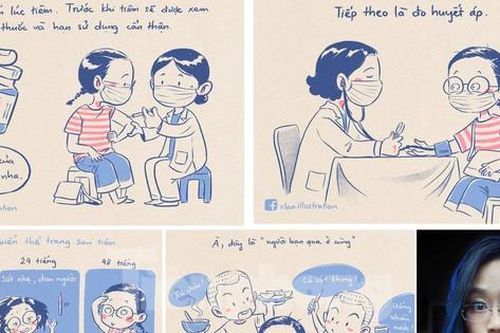 Bạn trẻ Hà Nội ghi nhật ký đi tiêm vắc xin siêu dễ thương