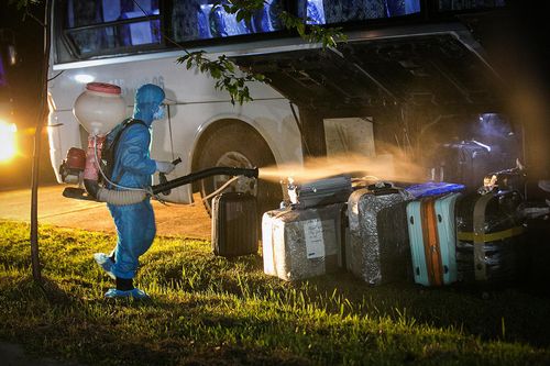 Tiếp nhận 87 công dân từ Hàn Quốc về cách ly tại Trung đoàn 814
