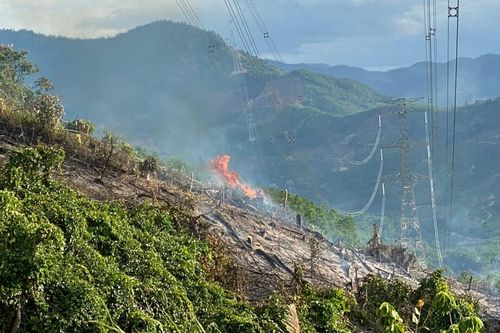 Dập tắt đám cháy gây sự cố đường dây 500 kV Dốc Sỏi – Pleiku 2