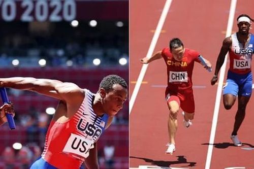 VĐV Mỹ ở Olympic Tokyo có pha chuyền gậy 'cồng kềnh' ra sao mà thất bại khi chạy tiếp sức?
