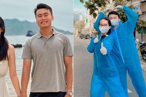 Cô gái 9x cùng bạn trai đi tình nguyện trong vùng dịch