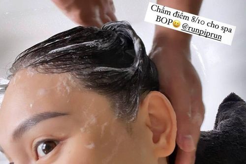 Được bạn trai Phillip Nguyễn tự tay gội đầu cho mình nhưng Linh Rin chỉ chấm 8/10 điểm