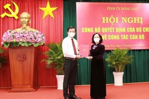 Phó trưởng Ban Dân vận Trung ương làm Bí thư Tỉnh ủy Đồng Nai