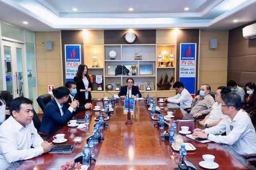 Bộ trưởng Bộ Công Thương Lào thăm và làm việc tại PVOIL Lào