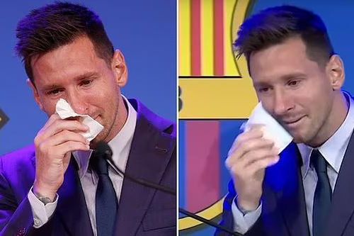 Messi khóc nức nở nói lời chia tay Barca