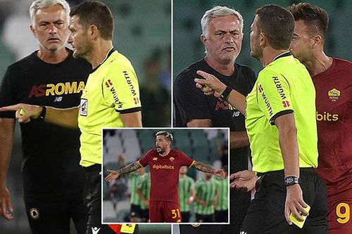 Mourinho và 3 cầu thủ Roma bị đuổi trong một trận giao hữu