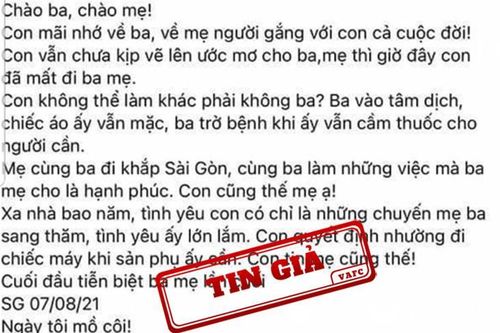 VAFC khuyến cáo chia sẻ thông tin có kiểm chứng sau vụ 'Bác sỹ Khoa'