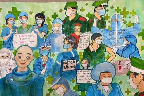 Những khoảnh khắc đẹp mùa dịch thu bé lại trong bức tranh của nữ sinh 14 tuổi