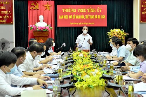 Thường trực Tỉnh ủy làm việc với Sở Văn hóa, Thể thao và Du lịch