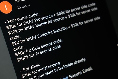 Hacker ra giá 290.000 USD cho mã nguồn của Bkav