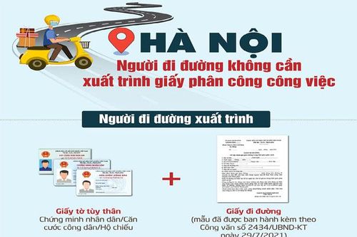Hà Nội: Người đi đường không cần xuất trình giấy phân công công việc