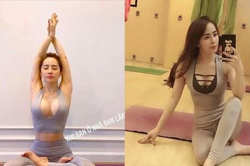 'Ngợp mắt' với ảnh Quỳnh Nga khoe 'eo thon, ngực đầy, vòng 3 siêu khủng' khi tập yoga