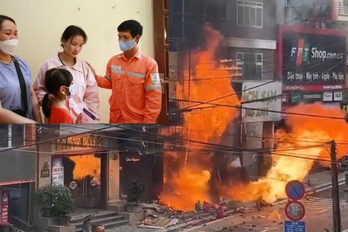 Thót tim xem cảnh cứu người trong đám cháy cửa hàng gas tại Sa Pa