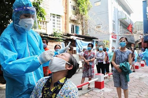 Hình ảnh Hà Nội xét nghiệm Covid-19 diện rộng cho toàn bộ cư dân phường Văn Chương
