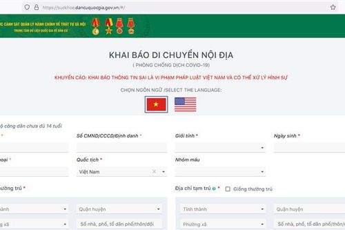 Triển khai toàn quốc phần mềm quản lý công dân vùng dịch