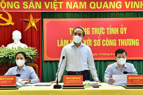 Thường trực Tỉnh ủy làm việc với Sở Công Thương