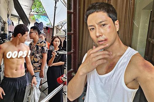 Thanh Sơn khoe body đẹp mướt mắt ở hậu trường '11 tháng 5 ngày'