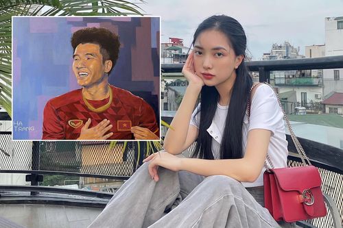 Hà Đức Chinh được bạn gái xinh đẹp họa chân dung cực đỉnh