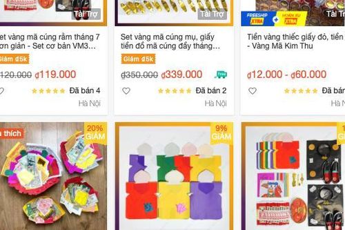 Cúng Rằm tháng 7 mùa dịch: Sắm đồ vàng mã 'online'