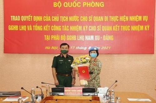 Việt Nam cử sĩ quan mới tham gia gìn giữ hòa bình Liên hợp quốc tại Nam Sudan
