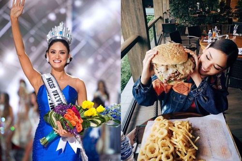 Khoảnh khắc ăn uống quên mình của các chị em Hoàn vũ, nhìn đến Pia Wurtzbach mà ngỡ ngàng