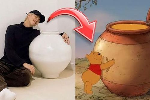 Loạt khoảnh khắc RM BTS như anh em song sinh với 'gấu Pooh'