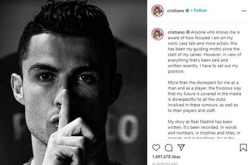 Ronaldo phá vỡ sự im lặng, nói rõ việc đi hay ở lại Juventus