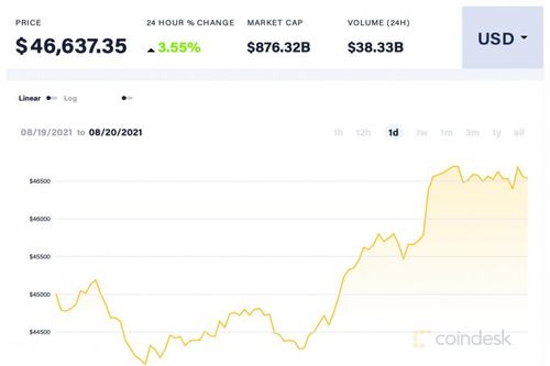 Giá Bitcoin hôm nay 20/8: Dự kiến giữ mức hỗ trợ trên 45.000 USD