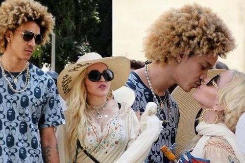 Madonna hôn tình trẻ kém 36 tuổi giữa phố đông người