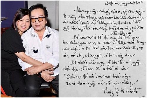 Danh ca Elvis Phương viết thư tay gửi vợ tròn 41 năm quen nhau