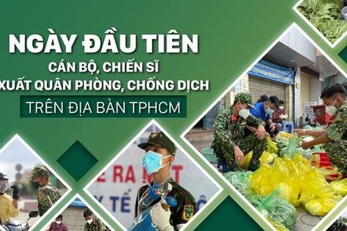 Ngày đầu tiên cán bộ, chiến sĩ xuất quân phòng, chống dịch trên địa bàn TPHCM