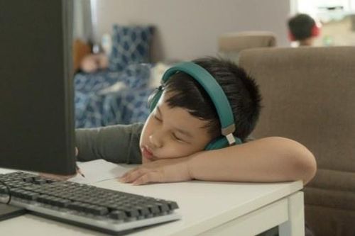 Học sinh lớp 1 học online từ sáng đến chiều