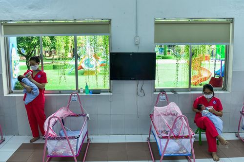 Nơi chăm sóc những đứa trẻ con của sản phụ F0