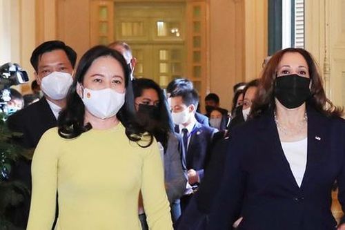 Phó Chủ tịch nước Võ Thị Ánh Xuân tiếp Phó Tổng thống Mỹ Harris