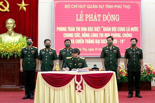 Bộ CHQS tỉnh phát động phong trào thi đua đặc biệt