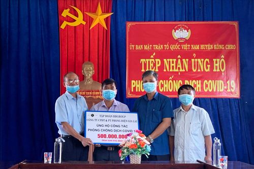 Công ty cổ phần Đầu tư và Phát triển Phong điện Gia Lai ủng hộ 500 triệu đồng phòng-chống dịch