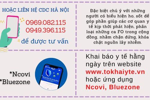 CDC Hà Nội khuyến cáo tất cả người dân trên địa bàn Hà Nội khai báo y tế