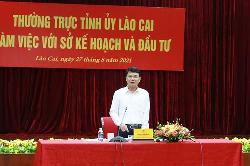 Thường trực Tỉnh ủy làm việc với Sở Kế hoạch và Đầu tư