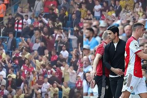 Fan Arsenal bỏ về, hò reo ăn mừng khi đội nhà bị thủng lưới trước Man City