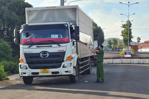 Pleiku: Không chấp hành quy định 'luồng xanh', 2 tài xế xe tải bị phạt 10 triệu đồng