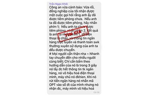 'Nếu anh ta tiêm phòng, hãy nhấn phím 1' là tin giả