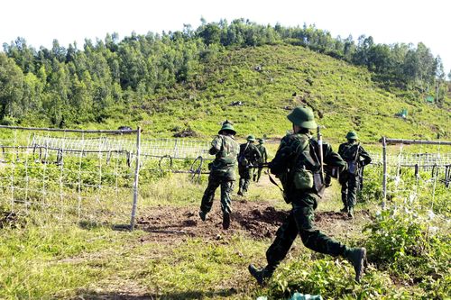 Vĩnh Phúc: Sư đoàn 304 tổ chức diễn tập cho lực lượng dự bị động viên