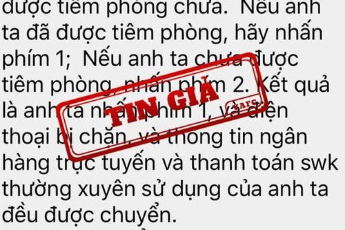 Cảnh báo tin 'cuộc gọi tiêm phòng, nhấn phím 1' là tin giả