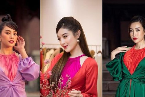 Tiểu Vy, Huyền My, Đỗ Mỹ Linh khoe nhan sắc gợi cảm 'vạn người mê' khi mặc áo tứ thân