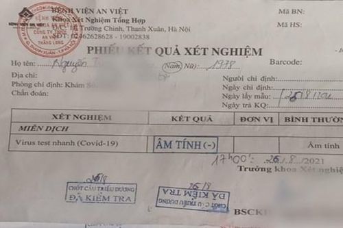 Hà Nội: Phạt 5 triệu đồng tài xế ô tô sửa giấy xét nghiệm Covid-19