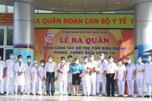 Ninh Thuận cử cán bộ y tế hỗ trợ Bình Dương chống dịch